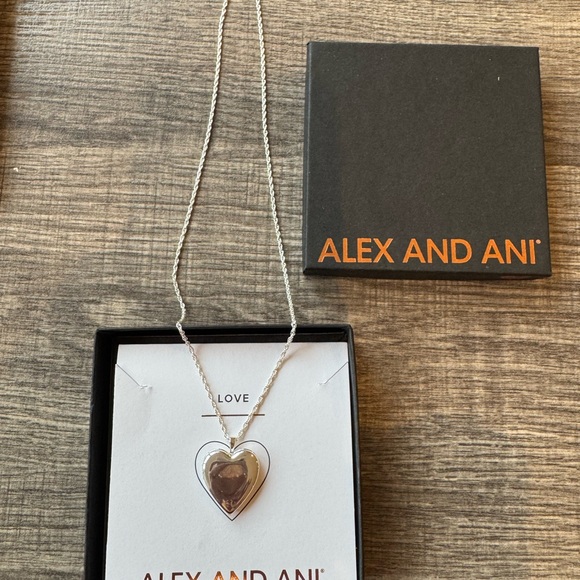 Alex and Ani Silver Heart Pendant Necklace - Picture 1 of 7